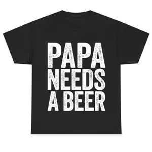 Dad Needs A Beer Shirt - Funny St. Patrick's Day Tee Perfect St. Paddys Day Gift for Dad, Daddy Needs A Guinness, Funny Graphic Tee, Shortsleeve, basic tops, Fabric Cotton, Women's Top, Menswear Top, Gifs, Casual Streetwear Unisex Top