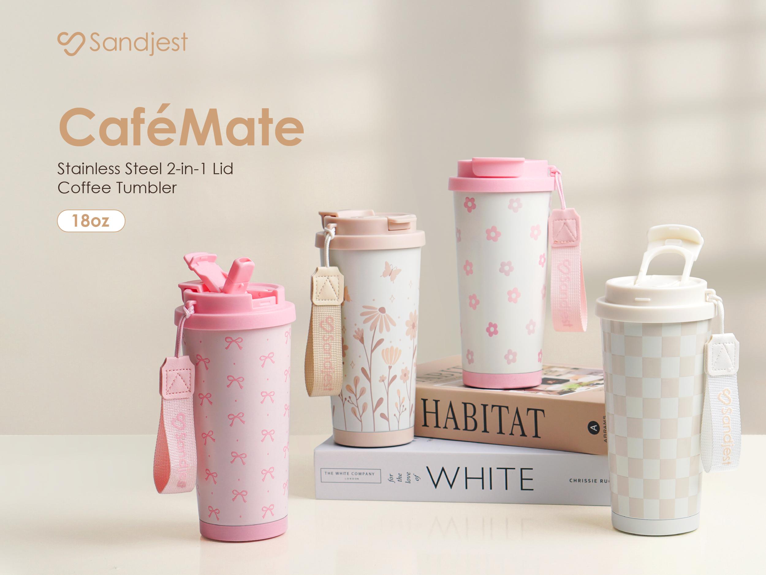 SANDJEST 18oz Insulated Iced & Hot Coffee Tumbler with 2-in-1-Lid, Leak Proof Portable Car-Friendly Cup Ideal for Office Outdoor Travel Easter Gift SANDJEST 18oz Insulated Iced & Hot Coffee Tumbler with 2-in-1-Lid, Leak Proof Portable Car-Friendly Cup Ideal for Office Outdoor Travel Easter Gift