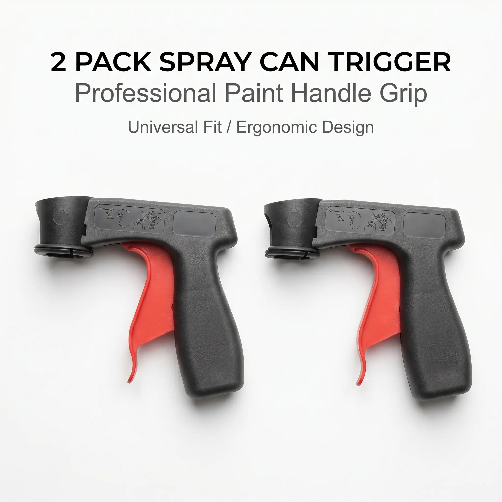 Portable assisted spray - Turn Any Spray Can Into a Pro Spray Gun –home improvement tools - Ergonomic Trigger Handle for Smooth, Even & Fatigue-Free Painting, 2 in 1 package