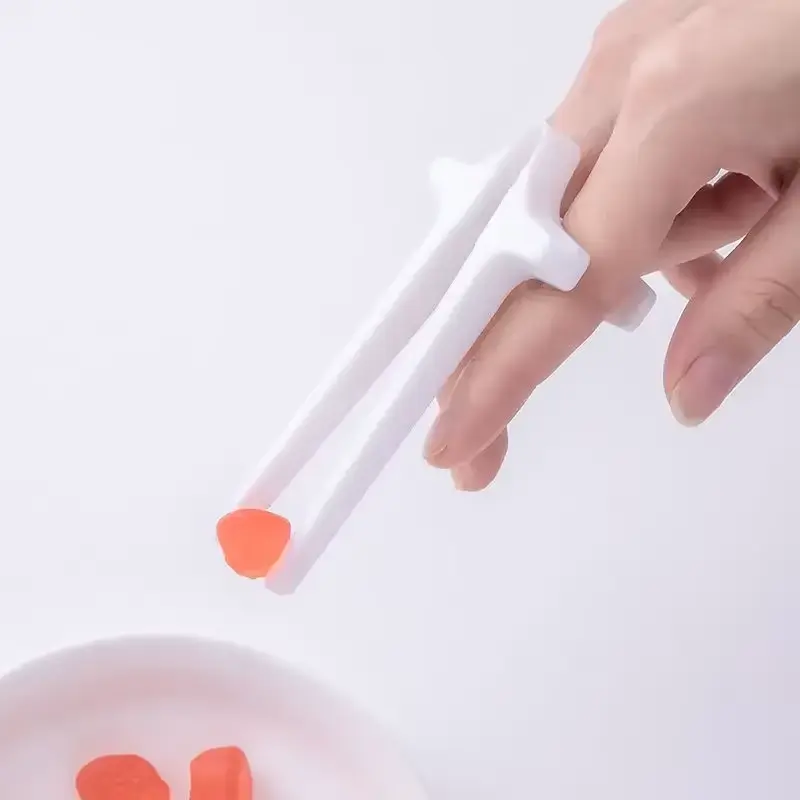 Finger Chopsticks Gaming Snack Clips Lazy Food Tongs for Kids Durable Food-Safe Plastic Reusable Eco-Friendly Cutlery 3.74inch Length