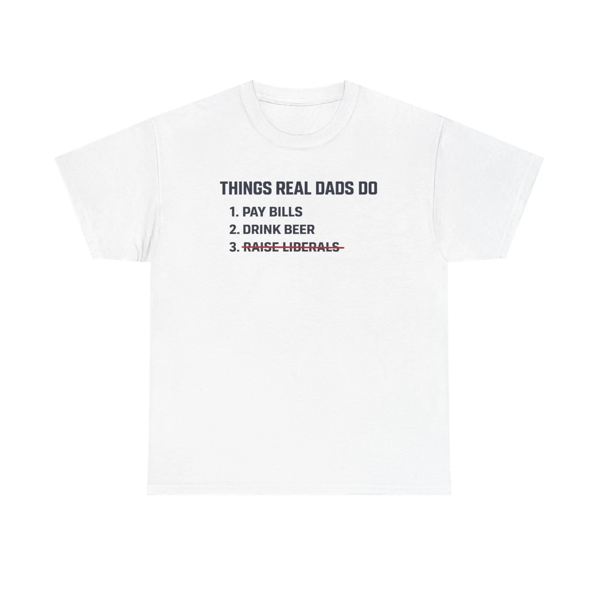 Men's Personalized Graphic Tee, Classic Fit Short Sleeve Menswear Top in Heavy 100% Cotton with Tear-Away Label