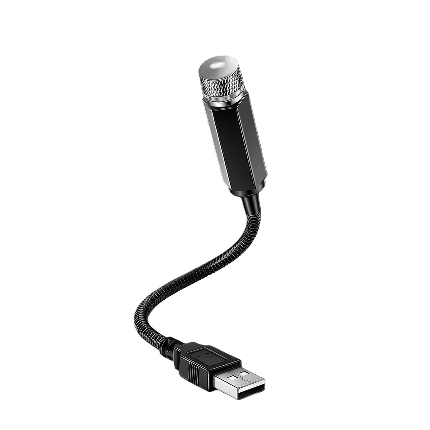 Car Starlight Projector, USB Powered Car Roof Atmosphere Light, Adjustable Romantic Car Interior Light, Portable Car Roof Starry Sky Light for Car Interior/Room/Party/Camping, Plug and Play