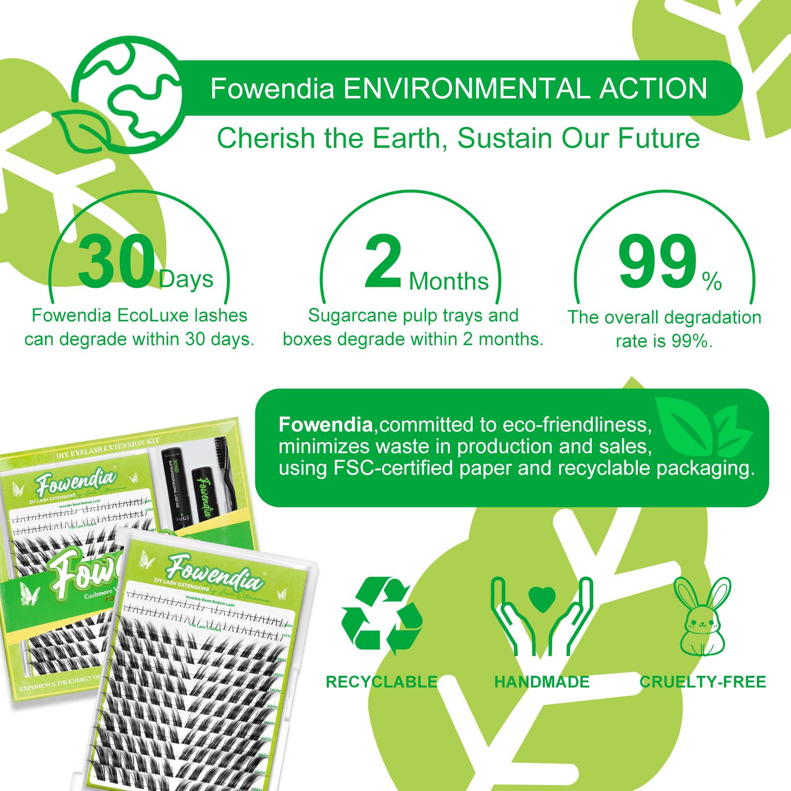 Fowendia Lashes Fox Cat Foxeyelash Eye | Waterproof Lash Clusters Kit C/D Curl DIY Extension Kit and Lash Clusters 8-18mm with Bond, Seal, Remover | Super Fine Invisible Band Lashes, Glue-Free Cat Eyelashes Lower Extensions dealsforyoudays