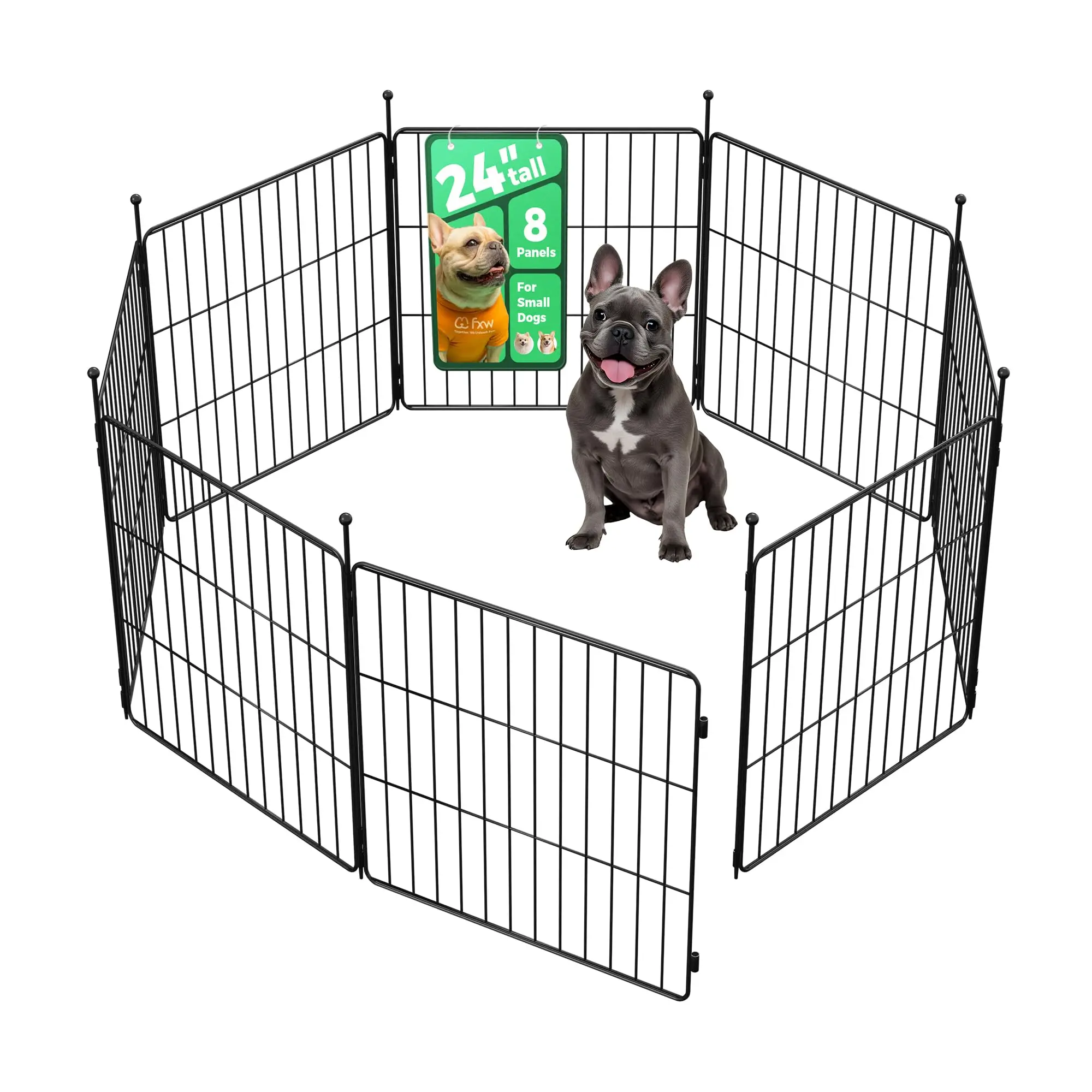 FXW MiniPaws Unleashed Portable Dog Playpen - Indoor Exercise Pen with Expandable Design, Portable Playpen