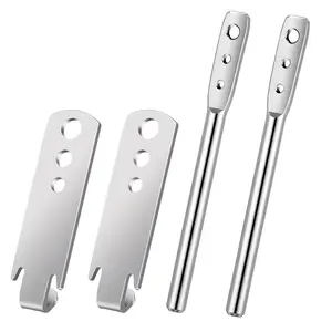 4Pcs Fence Wire Twisters Tool - Stainless Steel Barb Wire Twisting Tool Set,Wire Twister for T Post Clips,Tools for Fixing Securing Fence Wire And Clips