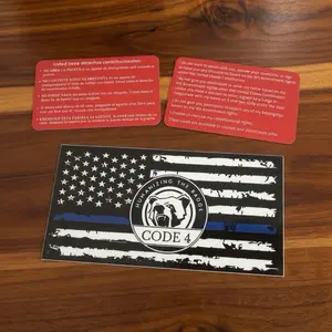 1 Piece Thin Blue Line Flag Código 4 Humanizing the Badge Bandera Línea Azul para Auto y Hogar American Flag Design