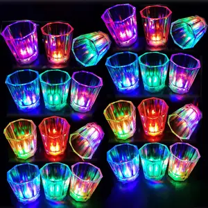 Light Up Shot Glasses Set of 24 Party Favors Adults Shot Cups for Party LED Flash Light Up Drinking Glasses Glow in the Dark Shot Glasses for Birthday Valentine Day Weddings Festivals etc