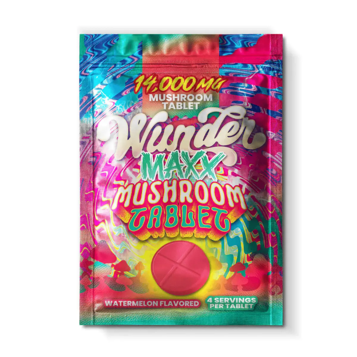 Wunder Watermelon Mushroom Natural Edible Tabs Maxx Strength - 1 Ct
