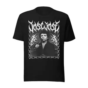 Jose Jose Dark Metal Lettering Unisex T-Shirt | Jose Jose Shirt | Jose Jose Fan Gift | Mexican Artist Shirt | El Principe de la Cancion, Fashion Cotton, Full Size, Full Colors, For Women