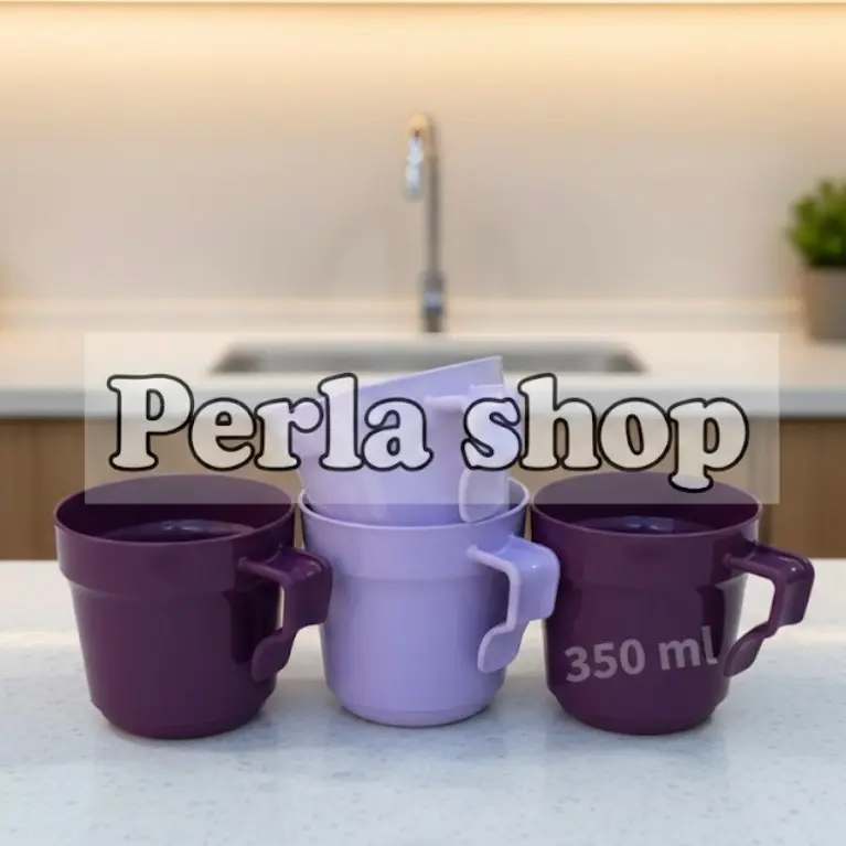 Aloha 350 ml Stylish Drinkware Mug, Elegant Lilac & Purple Coffee Cup for Drink Use