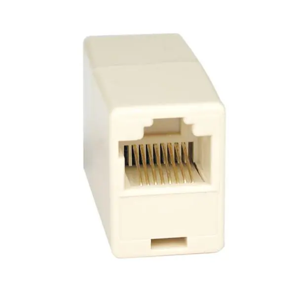 Tripp Lite Plastic Modular In-Line Feed-Through Coupler, Straight RJ45 Female-to-Female (RJ45F-F) Adapter for Extendable Length RJ45 Cables, Network Transceivers