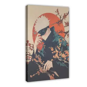 Satoru Gojo Jujutsu Kaisen Ukiyoe Japanese Tapestry Style Anime Poster Wall Art Bedroom Art Home Decor