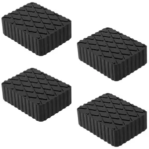 4 Pack Solid Rubber Auto Lift Pads, Anti-Skid Lift Block Spacer Pad for Car Lifts, Jacks and Racks, 3000lbs Loading Capacity, 6-1/3" x 4-3/4" x 2"