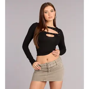 Built In Attitude Belted Mini Skirt