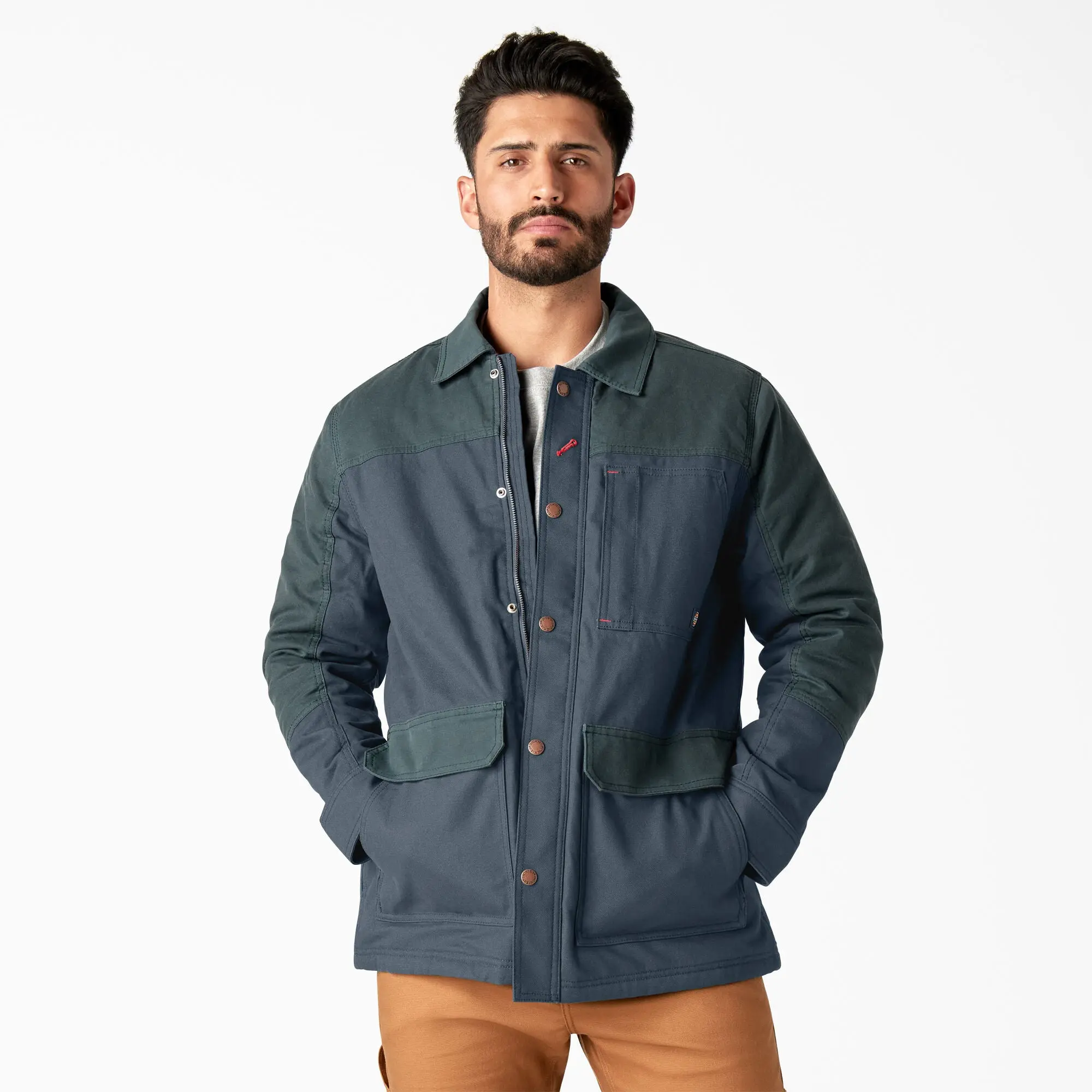 Dickies Waxed Canvas Chore Coat, Relaxed Fit, Utility Pockets, Durable, Workwear Streetwear Casual