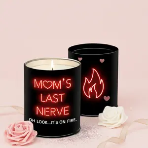 Mom’s Last Nerve Candle – Unique Birthday Gift for Mom, Funny Christmas Gift, Xmas Gift for Mom, Stepmom, Mother-in-Law, Aunt | 10oz Jar, Lavender Vanilla Aroma, Unique Decoration Ornaments, Gag Gifts for Women