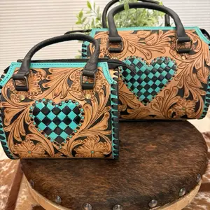 Teal and black checkered heart speedy