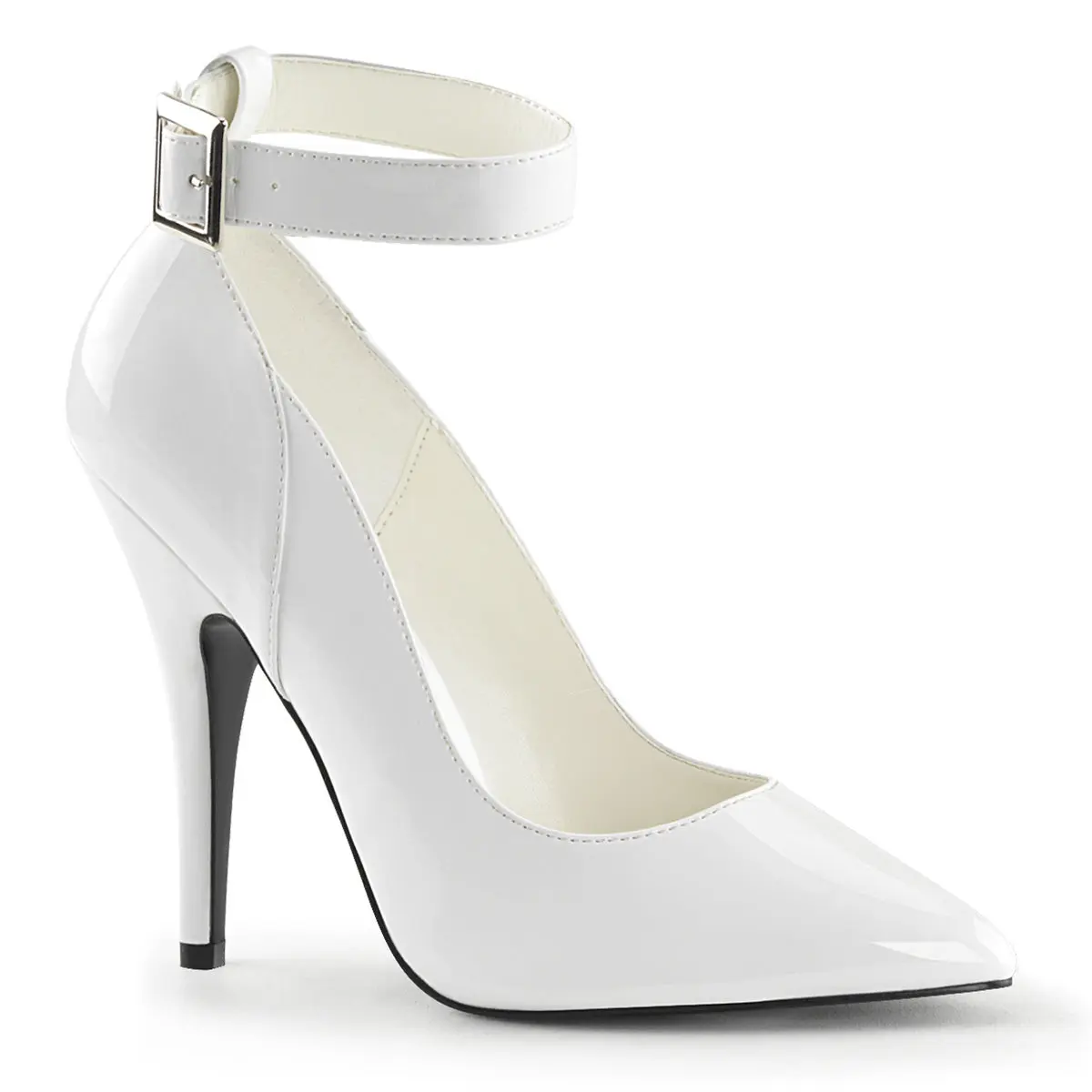 Pleaser Seduce-431 Women's Elegant Fashion High-Heeled Shoe - Classic Pointed Toe, Ankle Strap, 5-In Stiletto Pumps, High Heels, Stylish