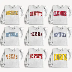 All Team - Custom University Sweatshirt - Ash Grey, Personalized College Sweatshirt, University Name Sweater, Game Day Shirt, Basketball Football
