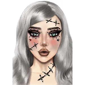 Scarecrow Stitch Rhinestone Stick-On Jewels