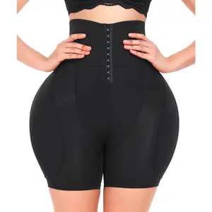 Women Hip Padded Booty Lifter Shapewear Thicker Enhancer Removable 4 Pads Control Panty for Bigger Butt Adjustable High Waisted Breathable Compression