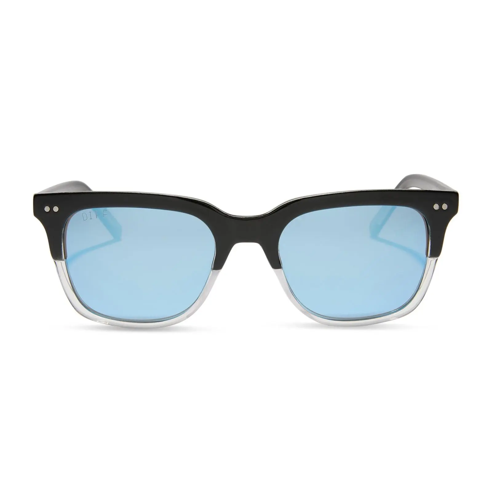 MR. FANTASTIC™ - RETRO BLACK TO CLEAR GRADIENT + QUANTUM BLUE MIRROR + POLARIZED SUNGLASSES MR. FANTASTIC™ - RETRO BLACK TO CLEAR GRADIENT + QUANTUM BLUE MIRROR + POLARIZED SUNGLASSES