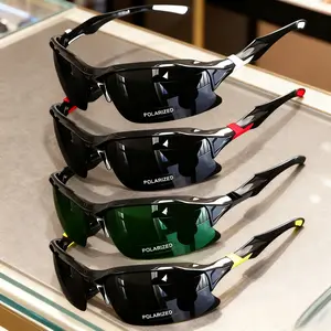 4-Pack Unisex Polarized Sports Sunglasses Windproof Lightweight Rimless Design UV Protection Square Cat Eye & Oversized Styles for Baseball Running Fishing Golf Driving Travel