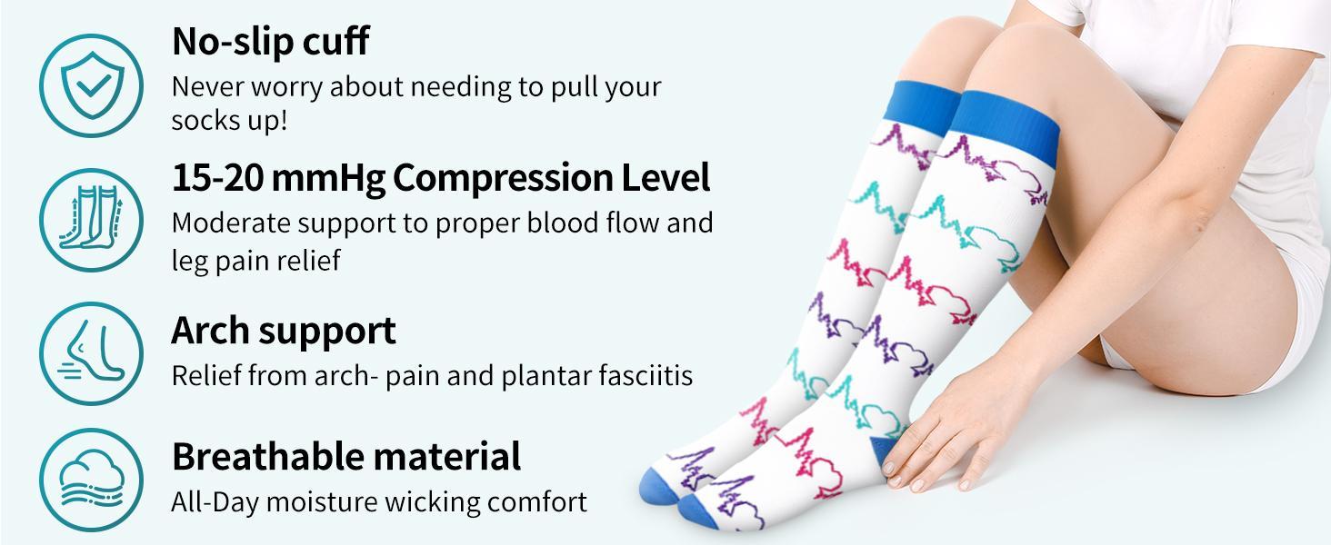 12 Pack Copper Compression Socks for Women and Men Circulation-Best Support for Medical, Running,Nursing,Athletic 12 Pack Copper Compression Socks for Women and Men Circulation-Best Support for Medical, Running,Nursing,Athletic