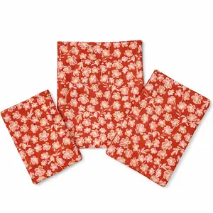 Rustic Orange Floral Book Sleeve – Padded Book Cover Case – Handmade Fabric Book Protector – Reader Gift – Paperback & Hardcover