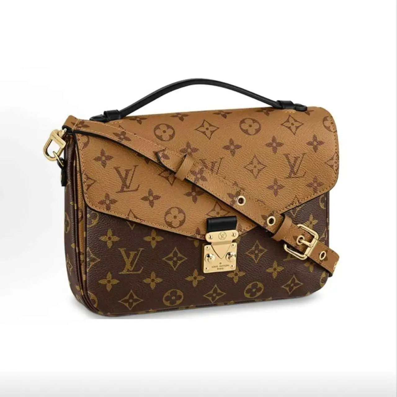Pre-owned Louis Vuitton Pochette Métis Monogram Reverse Canvas Bicolor Messenger | Full Authentic Microchip Version | Hand & Shoulder Bag