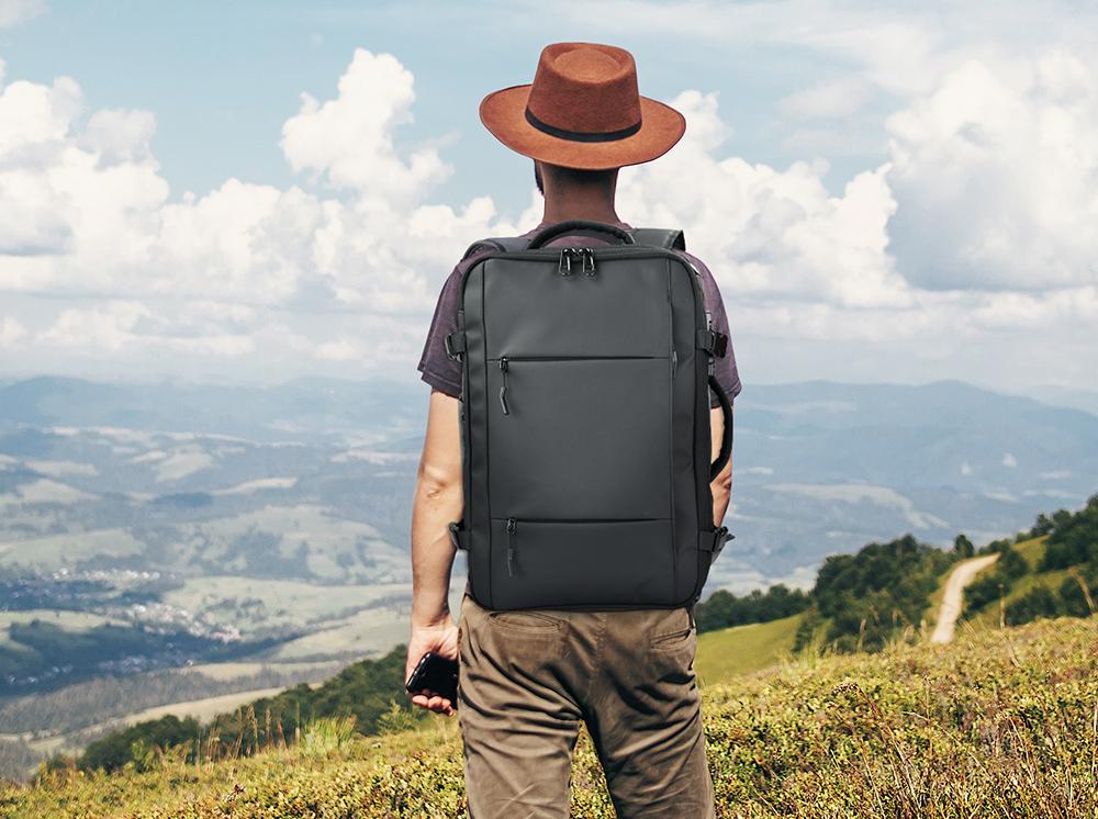 travel inspira Vacuum Compression Backpack with Electric Vacuum Pump, TSA Lock, Water-Resistant, Carry-On Approved Laptop Compartment, TSA-friendly,Hiking, Gym and Business Trip, Space Saver, Travel Hack