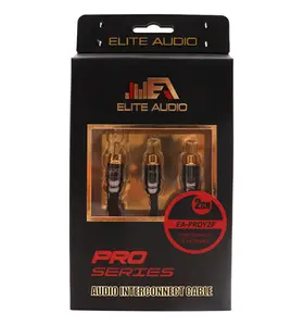 Elite Audio EA-PROY2F Pro Series 100% OFC Copper RCA Y-Adapter Cable – Dual Female to Single Male Connector