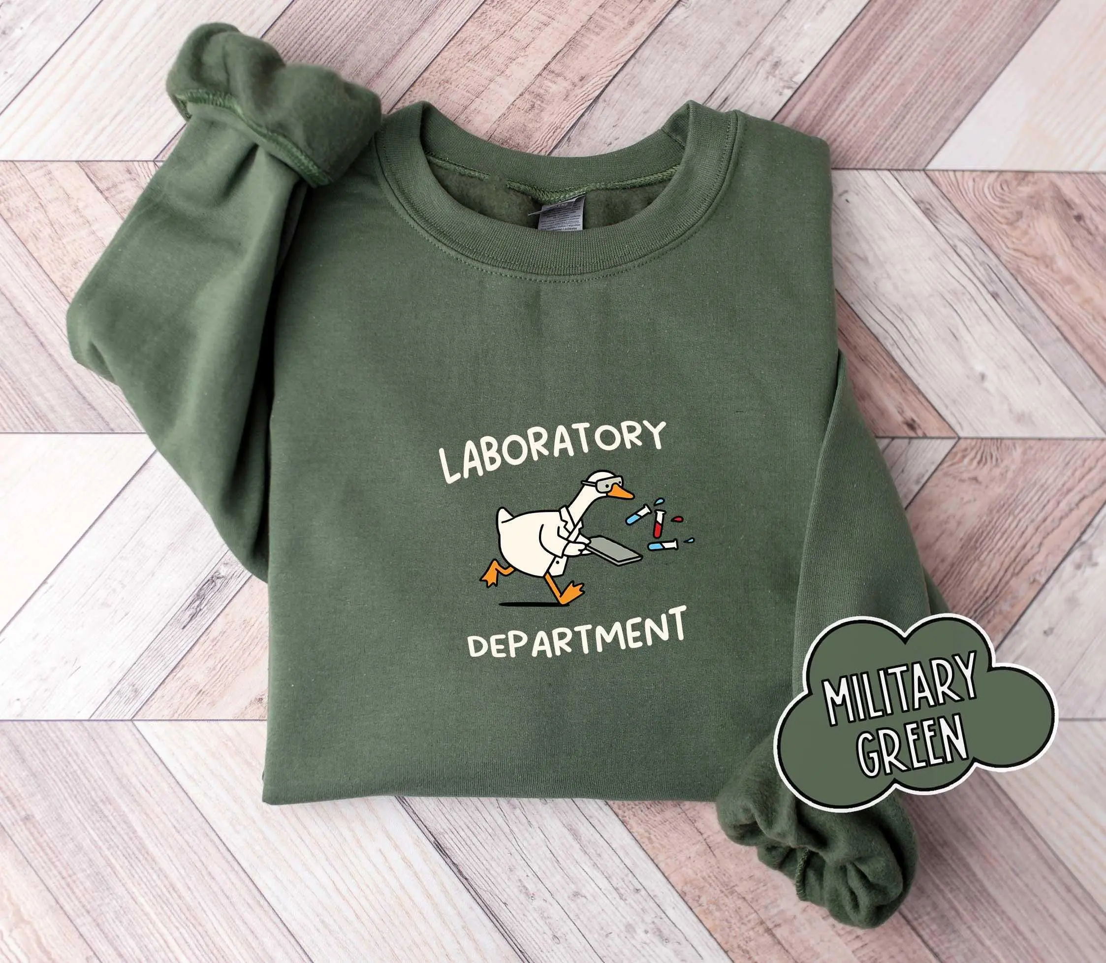 Silly Goose Laboratory Department  Short Sleeve T-Shirt / Sweatshirt / Hoodie , Cute Gift For Lab Tech, Medical Laboratory Scientist Sweatshirt, Clinical Lab Week, Lab technician
