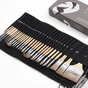 Mother's Day Essential–ARTIFY 30 Pieces Professional Paint Brush Set – Expert Series Synthetic Nylon Brushes for Acrylic, Oil, Watercolor, Gouache