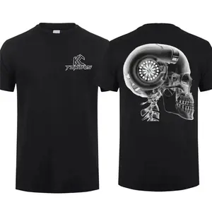 KC Turbos Skull Turbo T-Shirt, Bold Engine Turbo Graphic Tee, Soft Cotton Blend Shirt, Diesel Performance Apparel for Men & Women, Gift for Mechanics and Car Enthusiasts