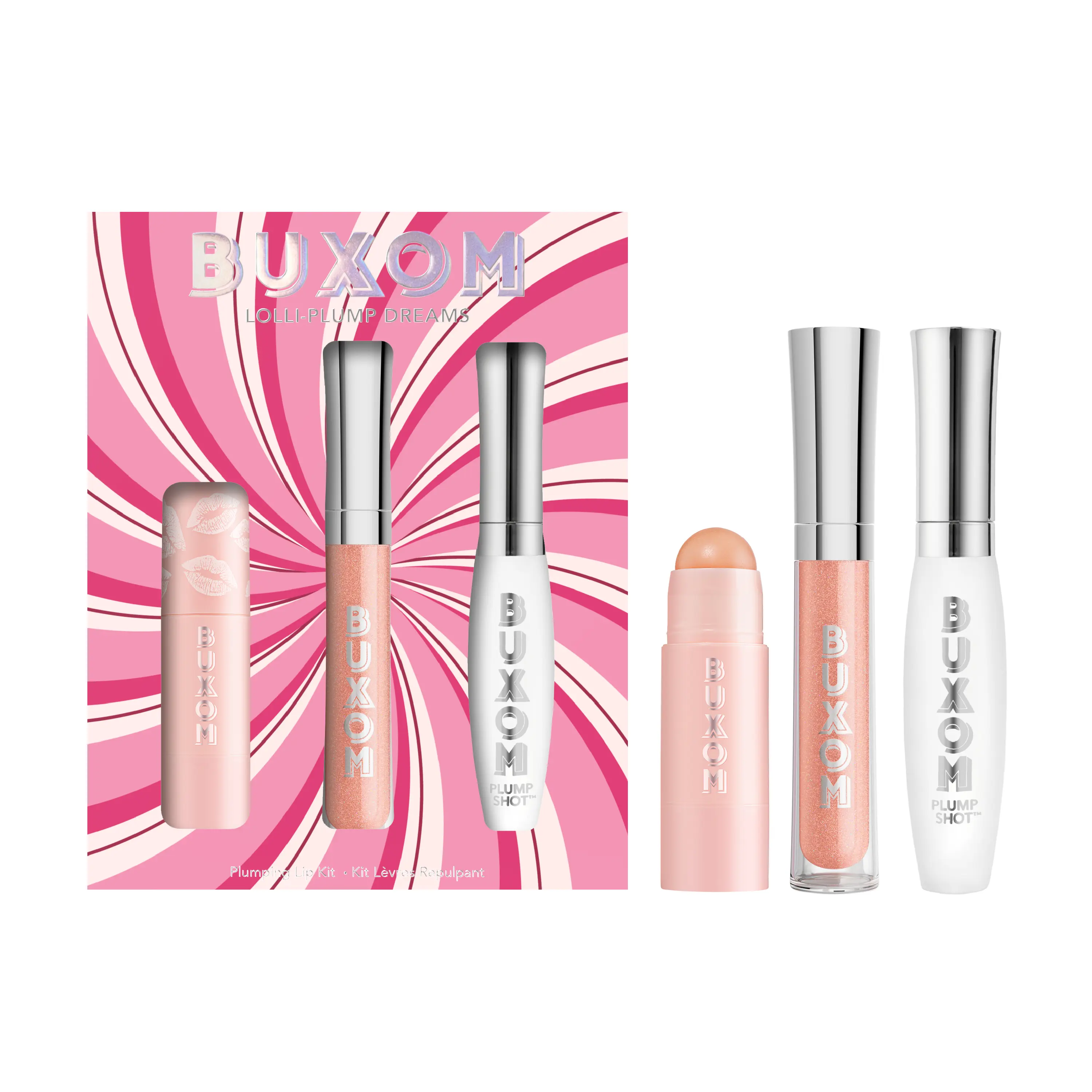 BUXOM Lolli-Plump Dreams Plumping Lip Kit - Full Size Balm, Polish Gloss and Serum Bundle - Limited Edition Lip Set BUXOM Lolli-Plump Dreams Plumping Lip Kit - Full Size Balm, Polish Gloss and Serum Bundle - Limited Edition Lip Set