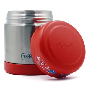 Thermos 10 oz. Vacuum Insulated Stainless Steel Food Jar - Red/Stainless Steel