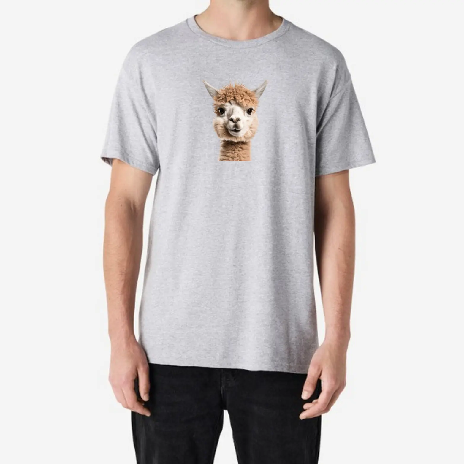 Cute Alpaca Face T-Shirt – Fun Llama Design for Animal Lovers & Quirky Fashion Fans