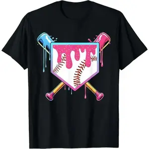 100% Cotton Baseball Drip For Boys Ice Cream Drip Boys Baseball T-Shirt