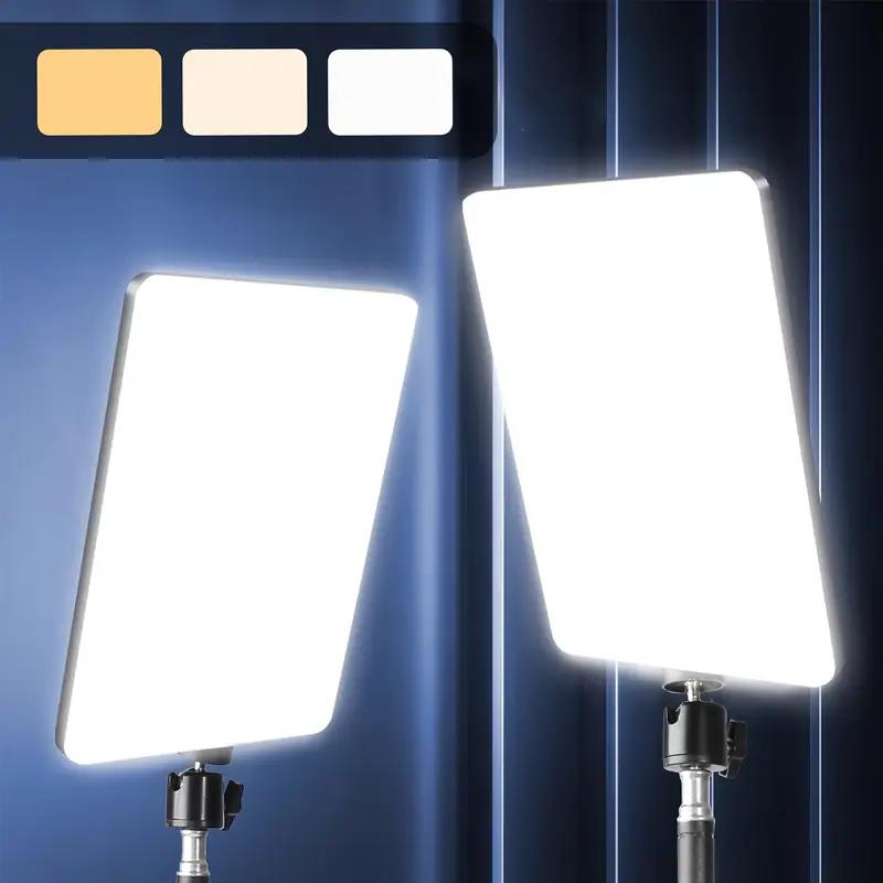 LED Video Light Kit With Adjustable 63" Tripod Stand - USB-Powered On-Camera Lighting For Content Creation/March Madness/Spring Break - Studio Glow Makeup Lighting - Ring Light Selfie Stick Fill Light SuperBowl / International Women's Day