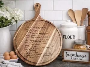 Custom Laser Engraved Recipe Cutting Board