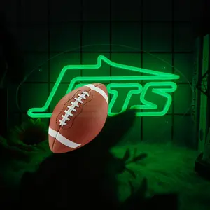 Football Neon Signs for Bar,Neon Signs for Man Cave or Garage Birthday Gifts,Team Logo Light Up Sign for Bar Dorm、 Party、 Game Room 9