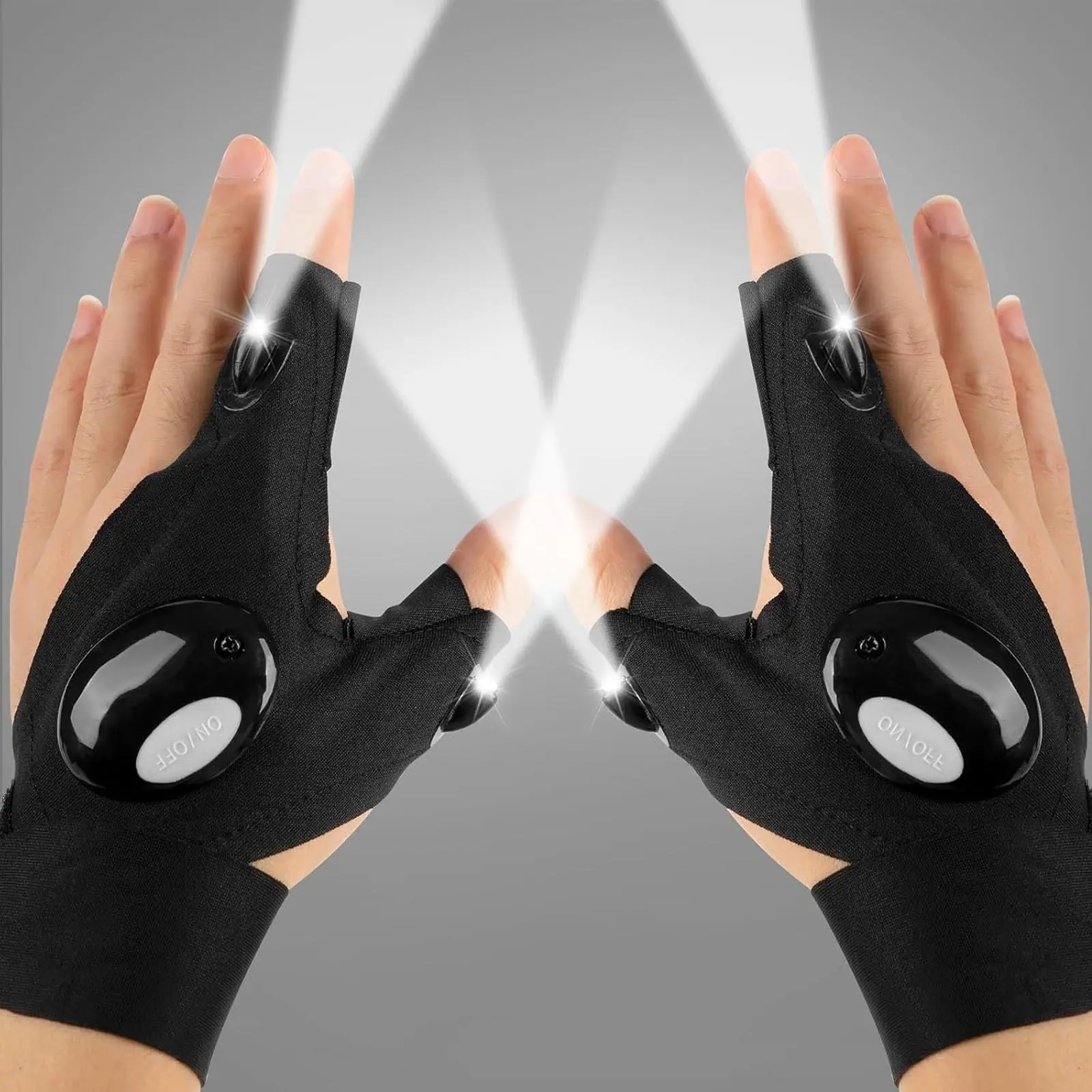 LED Flashlight Gloves - Sports & Outdoor Tools for Fishing, Camping, Repairing, Dad Gifts, Gifts for Boyfriends, Birthday Stocking Stuffers for Men Husbands