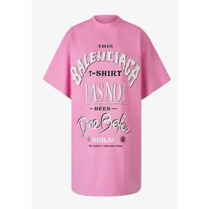 Balenciaga Oversized T-Shirt Not Been Done Vintage Jersey Faded Pink