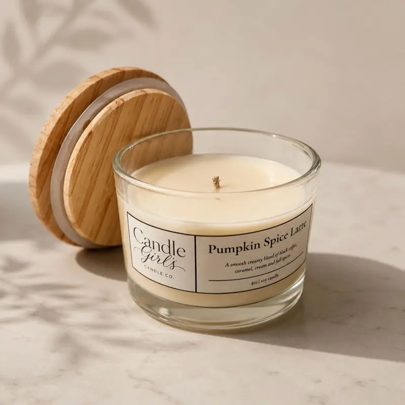 4oz Natural Handcrafted Soy Wax Candle with Fragrance Oil - Home Decor, Home Supplies Accent