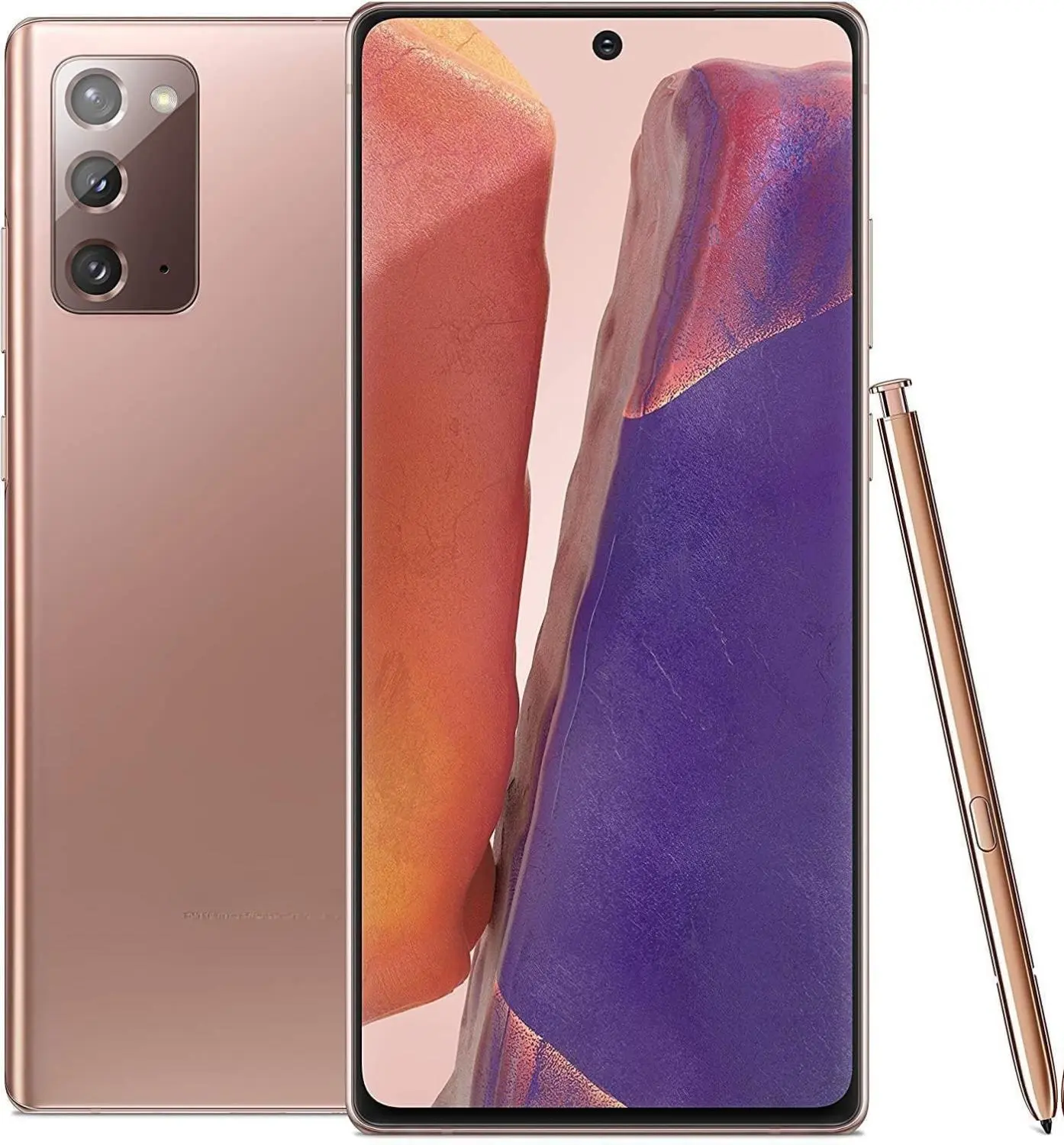 REFURBISHED Samsung Galaxy Note 20 5G Unlocked Smartphone - Bronze, 128GB, Like New, PhoneCheck Certified, AMOLED Display, 2G/3G/5G Compatibility, Rear Camera, Charging Capabilities, Includes Charging Cable