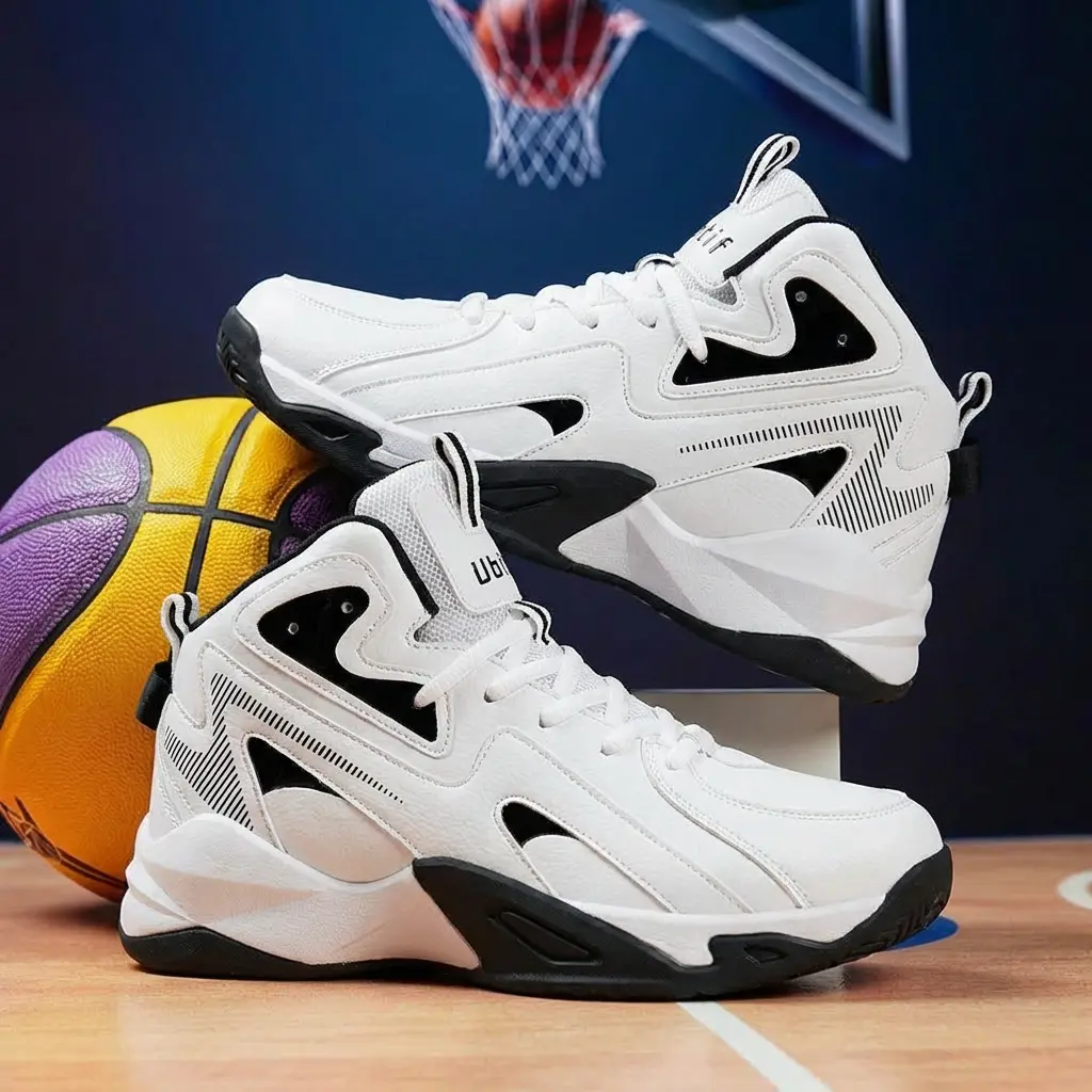 Ubetif Men's Fashion sports shock absorbing rebound basketball shoes fashionable model tennis shoes all match basic sneaker shoe fitness shoes cross .Perfectfor Students and Outdoor Sport Runner Closed sophisticated sneakers tiktokshopbacktoschool