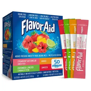 NEW! Flavor Aid Aguas Frescas Singles To Go Variety Pack, Powdered Drink Mix
