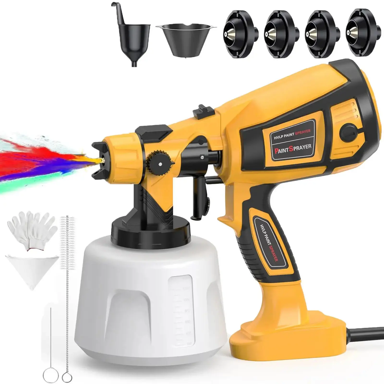 1000W High-Power Easy-to-Clean Handheld Electric Paint Sprayer, 1400ml Large Container Tool, Paint Sprayer Accessories for Garden Furniture & Fence Spraying, Handheld Paint Sprayers
