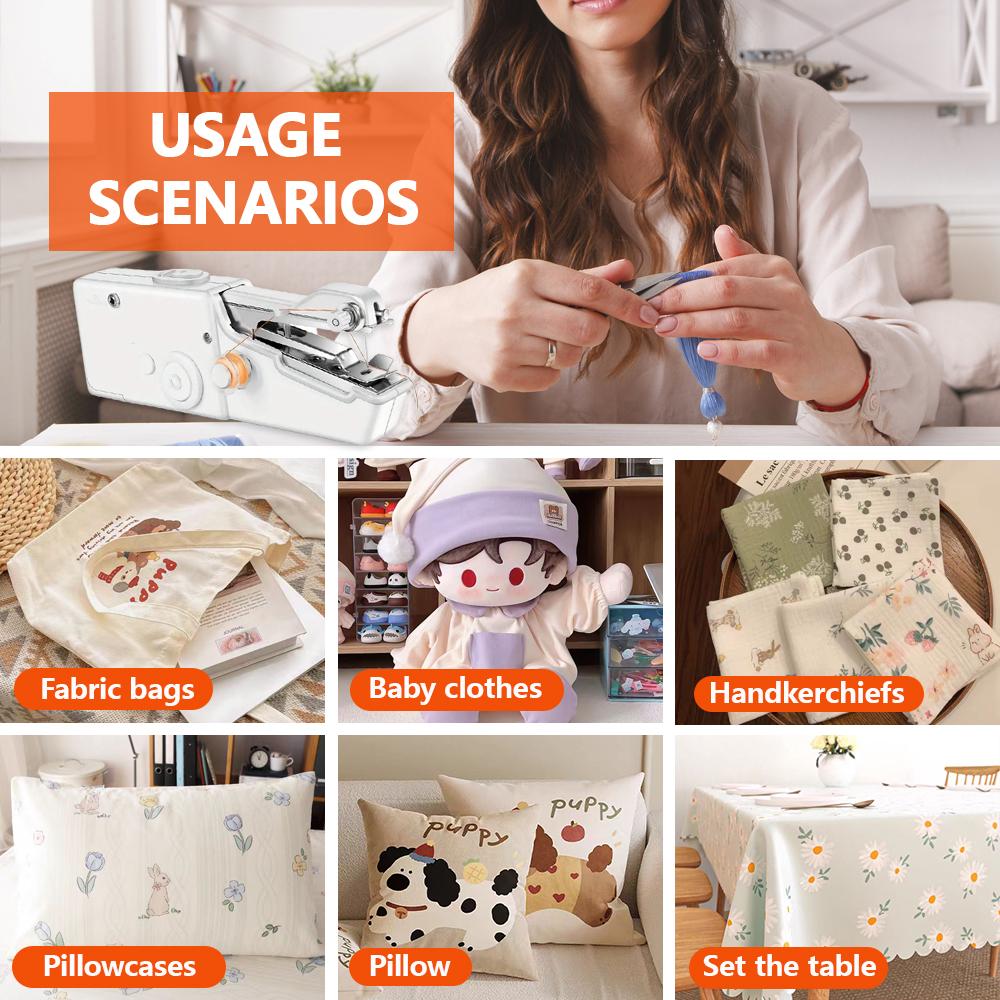 Mini Handheld Sewing Machine with Storage Bag Tool Kit (Battery Not Included), DIY Sewing Machine for Beginners and Home Travel, Portable Electric Sewing Machine, Emergency Sewing Kit, Easy to Operate, Quick Stitching Sewing Machine Kit Mini Handheld Sewing Machine with Storage Bag Tool Kit (Battery Not Included), DIY Sewing Machine for Beginners and Home Travel, Portable Electric Sewing Machine, Emergency Sewing Kit, Easy to Operate, Quick Stitching Sewing Machine Kit